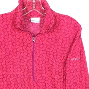 Columbia Printed Half Zip Fleece Pullover sz M